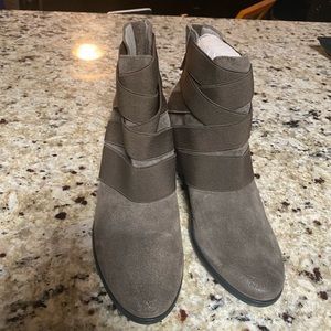 Eileen Fisher Suede Boots with zipper back